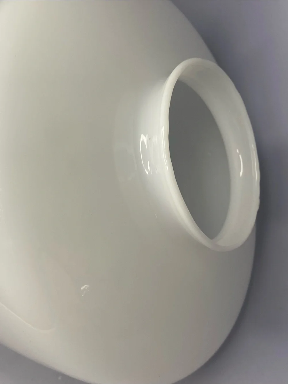 Vintage Schoolhouse White Milk Glass Light Shade Globe 8 1/2”Dia ~ 3 1/4”Fitter